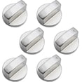 thumbnail image 1 of Perillas de control universales de metal para estufa de gas (6 mm), 6 unidades, para cocina, horno, vitrocerámica, s20241224258, 1 of 5