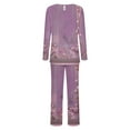 thumbnail image 5 of Xunlbb Womens Pajamas Sets Clearance Ladies' Gradient Printed Casual Top Pants Pajama Set S-3XL, 5 of 6