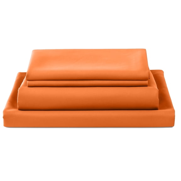 Lavish Home 4-Piece Microfiber Queen Sheet Set, Rust Orange