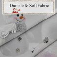thumbnail image 5 of Winter Christmas Shower Curtain, Snowman Snowflake Grey Bathroom Curtains Set with Hooks, Holiday Home Decor Fabric Shower Curtains, 72x72 Inches, 5 of 6