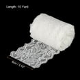 thumbnail image 2 of 3 Inch Wide 10 Yard Lace Ribbon Floral Pattern Rose Embroidered Lace Trim for Sewing Making, and DIY Crafts, Gift Wrapping, Bouquets,White, 2 of 6