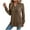 Brown, variant on Enjoytime Ladies Tops and Blouses Solid Color V-Neck Long Sleeves Fall Winter Shirts for Women Fashion Cute Trendy Clothes 2025 Black S