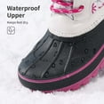 thumbnail image 5 of DREAM PAIRS Toddler Winter Snow Boots Kid Boy Girl Sneakers Shoes Waterproof Kriver-3 White/Fuchsia Size 5, 5 of 8
