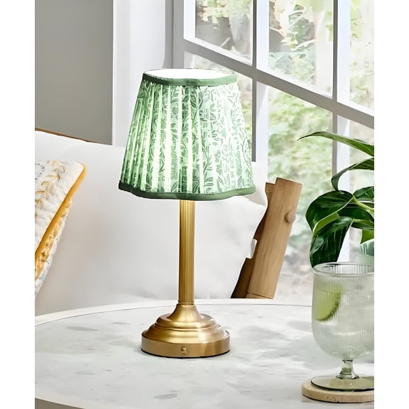 Better Homes & Gardens 13"  Rechargeable Portable Lamp with Floral Shade