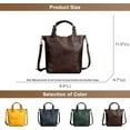 thumbnail image 5 of Women's Vintage Crossbody Handbags Genuine Leather Tote Bag Ladies Large Capacity Bucket Bag Satchel Bags, 5 of 7