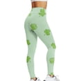 thumbnail image 4 of Wangmeiwg St Patricks Day Leggings for Women St Patricks Day Print High Waist Yoga Pants for Women Tights Compression Running Fitness Workout Leggings Mint Green XL, 4 of 5