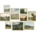 thumbnail image 2 of PixonSign Framed Canvas Print Wall Art Set - Nature Wilderness Landscapes Poster Modern Art - Countryside Scenery Print Gallery Set of 9 Abstract Illustrations Wall Décor for Home - Natural, 2 of 5