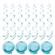 thumbnail image 1 of 30uds Claro Azul Fiesta Colgante Doble Tira Colgante Decoraciones Plástico Techo Serpentinas Fiesta Decoraciones para Cumpleaños Fiesta con Colgar Etiqueta Gancho, 1 of 7