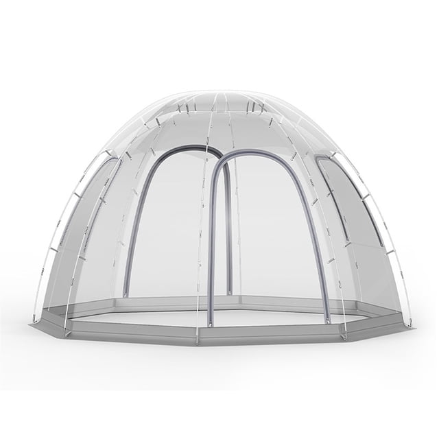 Tente de Fête de Jardin 8-10 Personnes Tente Bulle Dôme Gazebo Mini Serre Extérieur Grand Abri Instantané Étanche pour Fête Igloo Résistant au Froid