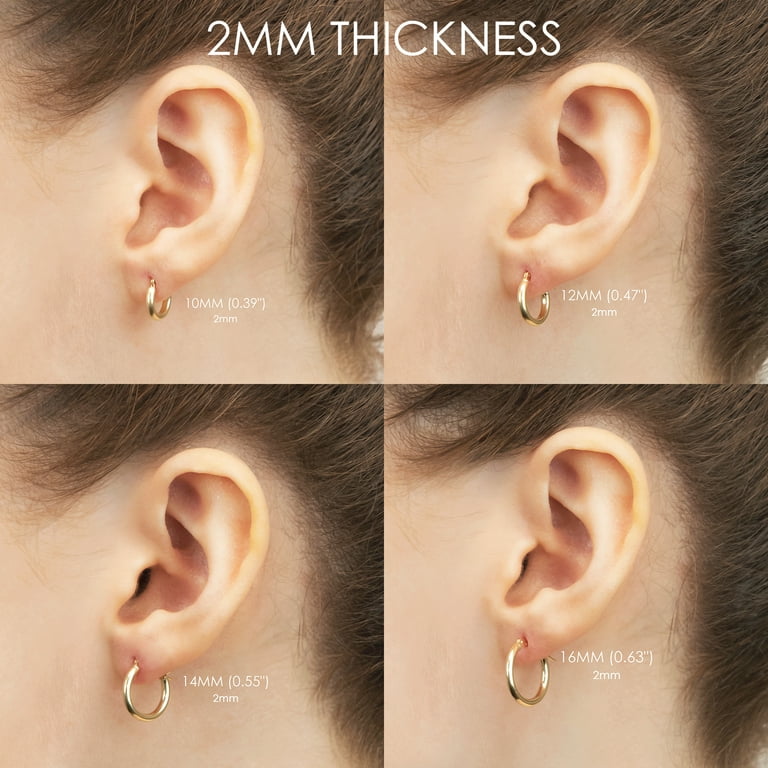 Gold 10MM Hoop Earrings