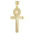 thumbnail image 2 of Auriga 10k Yellow Gold Cubic Zirconia Ankh Cross Religious Charm Pendant for Women, 2 of 5