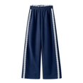 thumbnail image 3 of Angala Little Girls Active Pants Wide Leg Sweatpants With Lace Trim Fall Casual Girls Baggy Trousers, 3 of 6