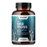 Irish Sea Moss Capsules Bladderwrack, Burdock Root & Iodine Thyroid Support - Seamoss Supplement Strengthen Immunity, Digestion, Renew Skin Tone - 60 Pills