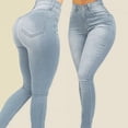thumbnail image 2 of SRZYMJ Pockets Design Ladies' Jeans Classic Women's Denim Jeans High Waisted Trousers Slim Fit Casual Comfort Stretch Pencil Pants for, 2 of 2