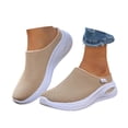 thumbnail image 5 of longantii Orthopedic Slippers for Women Backless Sneakers, Slip On Open Back Shoes with Arch Support, Breathable Mesh Walking Mules Sneakers, Lightweight Non-Slip Platform Casual Beige, 5 of 5
