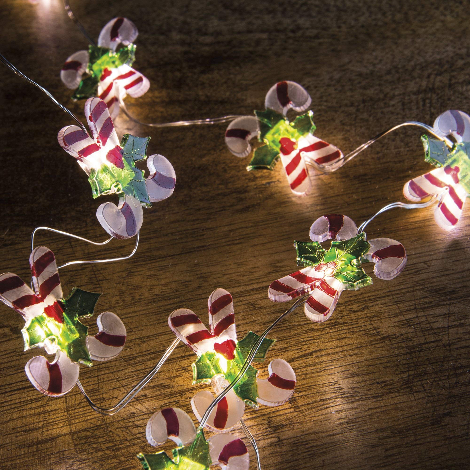 Primitives Battery Powered Wire Lights Candy Canes