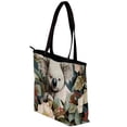 thumbnail image 3 of Koala Canvas Leather Hand-Held Bag Twill Sponge Jeanette Mix 30x10.5x39cm/11.8x4.1x15.4in, 3 of 5