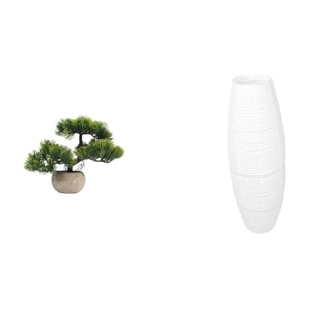 Árbol bonsái artificial,Bonsái artificial para decoración de escritorio o interior,Cubierta de lámpara de pie,Lámpara de pie decorativa con pantalla de papel de arroz,Lámpara de pie
