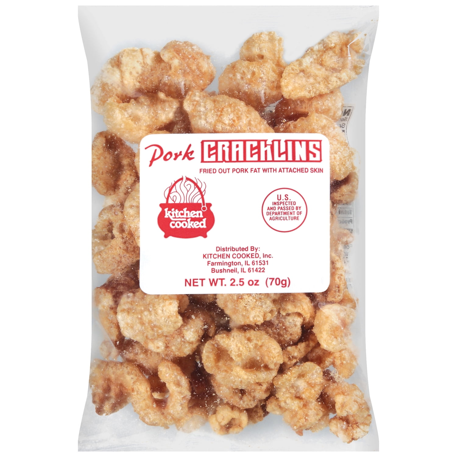 Kitchen Cooked Pork Cracklins 2 5 Oz Bag Walmart Com