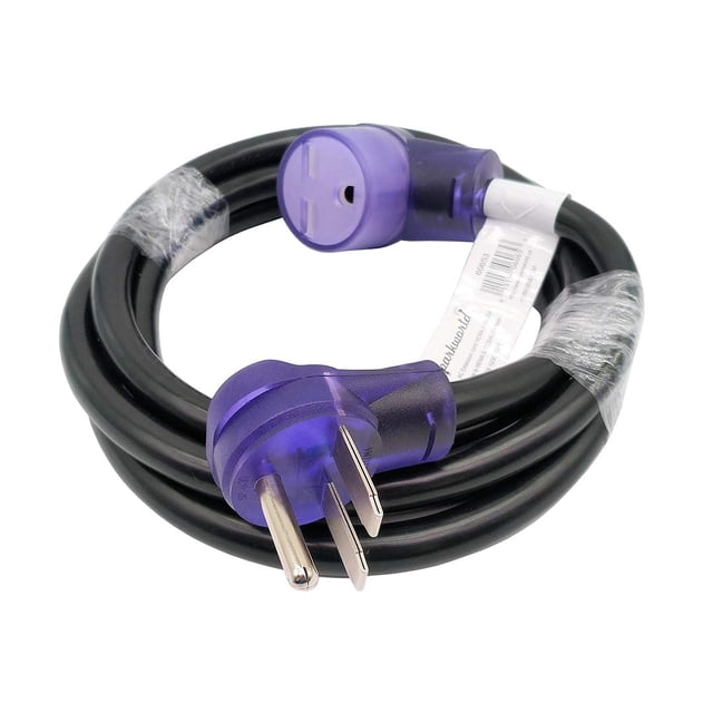 Parkworld 60653 Cordon de Cuisinière Industriel 30A à 3 Broches NEMA 6-30, Rallonge Homologuée UL, Longueur de 10 Pieds. Doté d'Une Conception de Fil Torsadé STW 10AWG/3C Robuste avec une Capacité de 30 Ampères, 250 Volts, Prenant en Charge jusqu'à 7500 Watts. Comprend un Connecteur NEMA 6-30 à 3 Broches et Est Homologué UL et cUL pour la Sécurité. Convient aux machines à Souder et Autres Prises