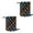 Black background with colored dots, variant on Heart Prints Shoe Laces Polyester Shoe Laces 100cm Long Flat Shoelaces for Adults Kids Trainers Sneakers Canvas Shoes
