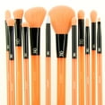 thumbnail image 4 of Moda Brush Neon Orange 12pc Makeup Brush Kit, 4 of 5