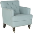 thumbnail image 2 of SAFAVIEH Colin Industrial Tufted Club Chair with Casters, Sky Blue, 2 of 7