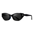 thumbnail image 2 of Cat Eye Glasses for Women Hexagonal Eye Pack Vise Z87 Frame Light Blocking Lens Thin Wire Glasses Big Frame Women Hot for Women 70's Glasses Rectangular for Women Non compatible with Polarized for, 2 of 4