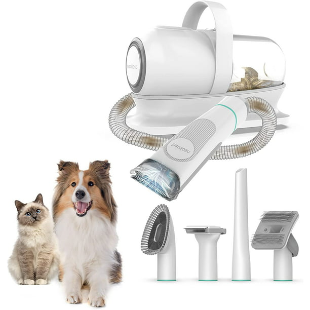 Neakasa Pet Grooming Kit & Vacuum Suction 99% Pet Hair, Dog Grooming Kit  with 5 Professional Grooming Shedding Tools for Dogs Cats and Other Animals  