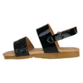 thumbnail image 3 of bebe Leatherette Fashion Glitter Flat Sandals, Black (Toddler Girl's), 3 of 8