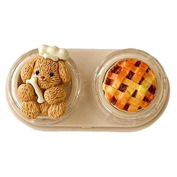 Convenient Drawer Styles Contact Lenses Case With Cartoon Design and Applicator Tool Tweezers For Travel And Daily Use