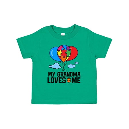 

Inktastic Autism Grandma Loves Me Puzzle Gift Toddler Boy or Toddler Girl T-Shirt