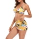 thumbnail image 3 of Traje de baño dividido de tres piezas con estampado Sexy para mujer a la moda, cintura sin cables con almohadilla, conjunto de Bikini Sexy sólido Fridja  nalpqowj52576, 3 of 7