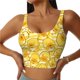 thumbnail image 1 of Balery Cool Duck With Yellow Strip Sujetadores deportivos con espalda cruzada para mujer, acolchados, sin costuras, de alto impacto, ideales para yoga, gimnasio, entrenamiento y fitness.-Small, 1 of 8