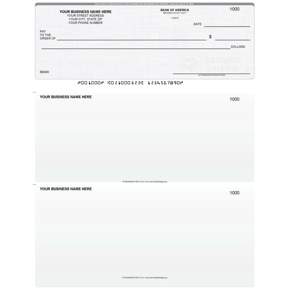 ABC Computer Checks – Top Format, Gray Linen, 250 Sheets, 1 Check per Sheet, 8.5 x 11, Compatible with QuickBooks and Laser Printers