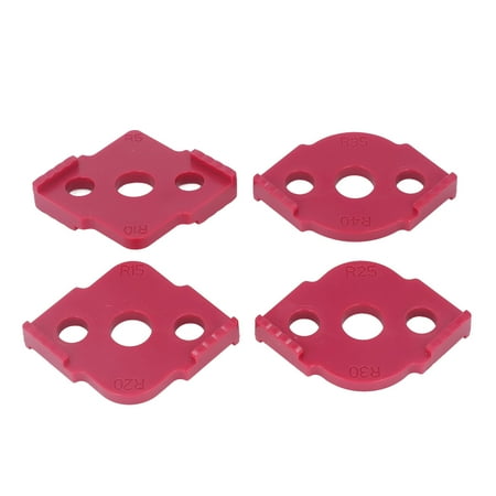 

Radius Jig Router Template 4 Pcs Corner Radius Jig ABS Smoothly For Woodworking Red