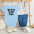 thumbnail image 3 of Cute My Best Friend Is My Papa Romper Boys or Girls Infant Baby Brisco Brands 6M, 3 of 6
