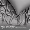 thumbnail image 3 of Juego de Sábanas Bare Home TENCEL™ Lyocell Derivado Del Eucalipto Split King Gris Claro, 3 of 8