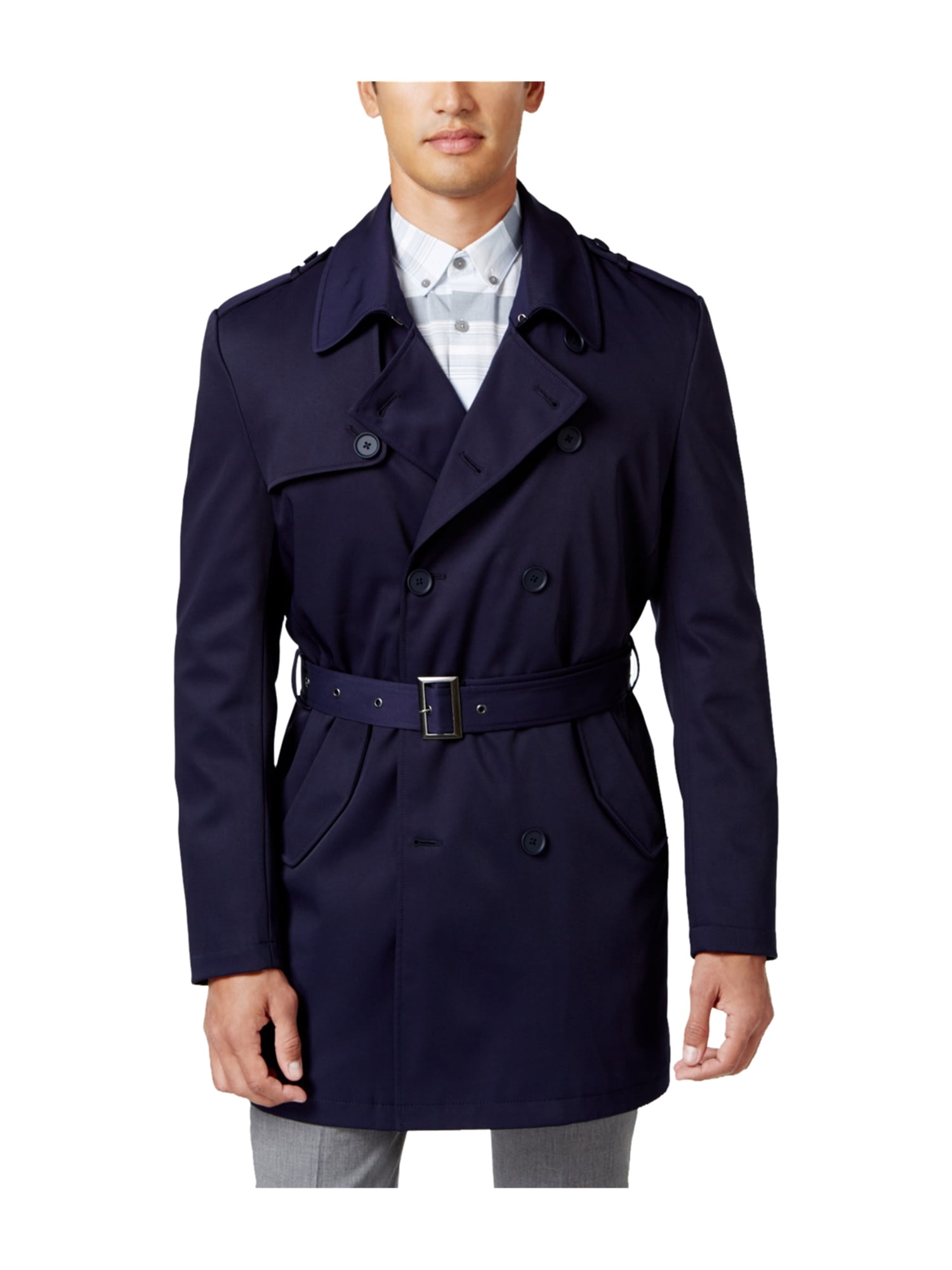 Calvin Klein Mens Double Breasted Raincoat blue 42 | Walmart Canada