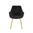 thumbnail image 1 of Topline Home Furnishings Dining Arm Chair, Velvet & Gold, 1 of 6