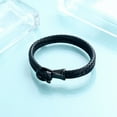 thumbnail image 3 of Leather Braided Bracelet Funeral Urns Bracelet for Cremation Ashes Bracelet Bangle Memorial Jewelry, 3 of 5