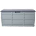 thumbnail image 5 of All Weather UV Pool Deck Box Storage Shed Bin Backyard Patio Outdoor w/ Wheel,75 Gallon Resin Deck Box-Organization and Storage for Patio Furniture Outdoor Cushions,Garden Tools and Pool Toys, 5 of 15