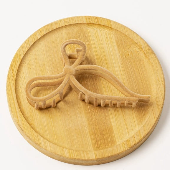2-Pack Yellow Velvet Shark Clips - Strong Hold for Thick Hair, Elegant Design for Everyday Use