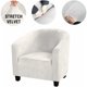 thumbnail image 4 of Funda de sillón, fundas de terciopelo elástico para sillón de bañera Fundas suaves para sillón y sofá Protector de muebles (blanco, terciopelo) -, 4 of 4