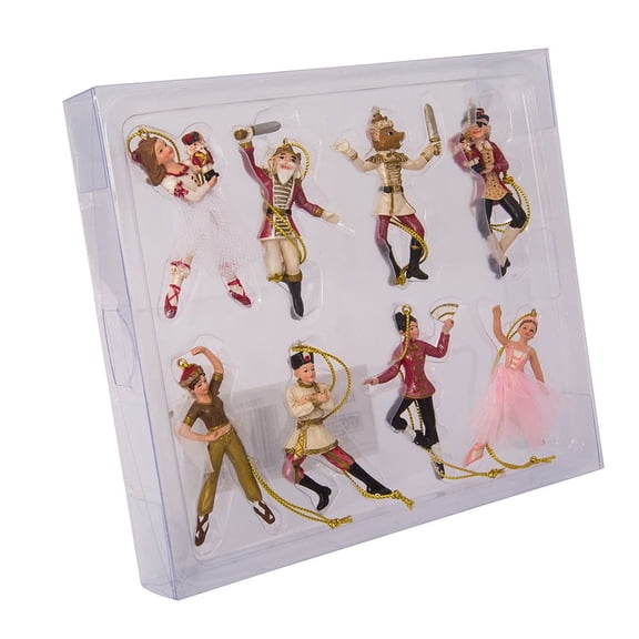 Kurt S. Adler Polyresin Nutcracker Suite Miniature Ornament Set, 8 Pieces