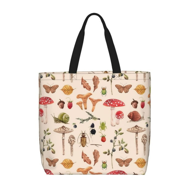 Fotbe Autumn Bolsa Tote con Estampado para Mujer, Bolsos con Cremallera, Bolsa de Hombro Casual de Gran Capacidad con Bolsillos Internos
