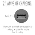 thumbnail image 5 of Legrand Adorne 2.1A USB Outlet (5 Pack) in Magnesium ARUSBM4 Half Size, 5 of 7