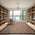 thumbnail image 2 of ODIKA Leopard Spotted Artwork Blush Chocolate Brown Border Contemporary for Great Room, Indoor Open Concept, Large Living Low Profile Flatwoven, 2 of 7