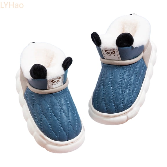 LYHaoo Cartoon Slippers For Boys Cozy Winter Indoor Outdoor Warm Lined Kids Toddler Home Shoes Sizes 9 Little Kid 2.5-3 Years