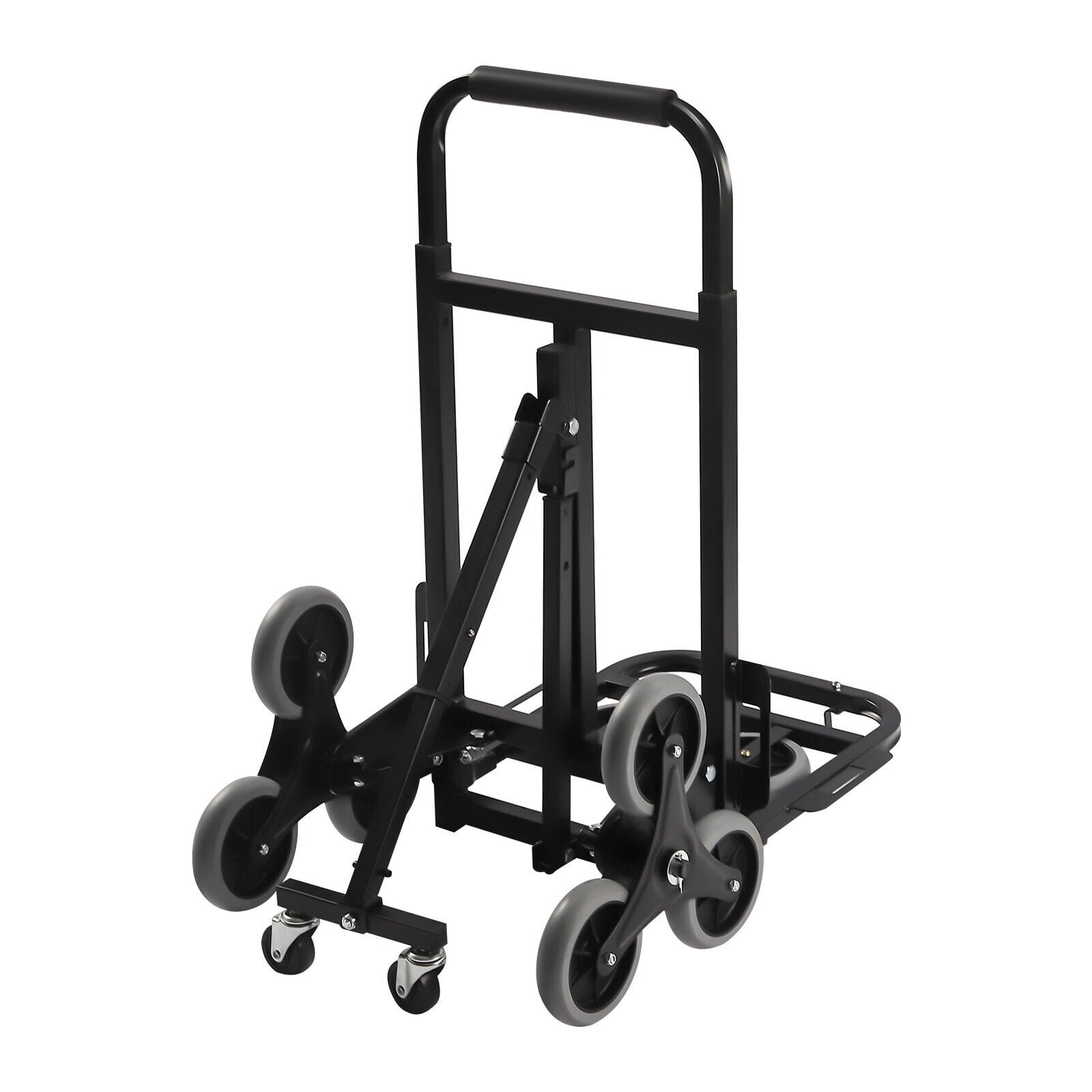 Miumaeov Foldable Hand Truck Dolly Cart With Telescoping Handle + Collapsible Wheels 400lbs Folding tair Climber Cart